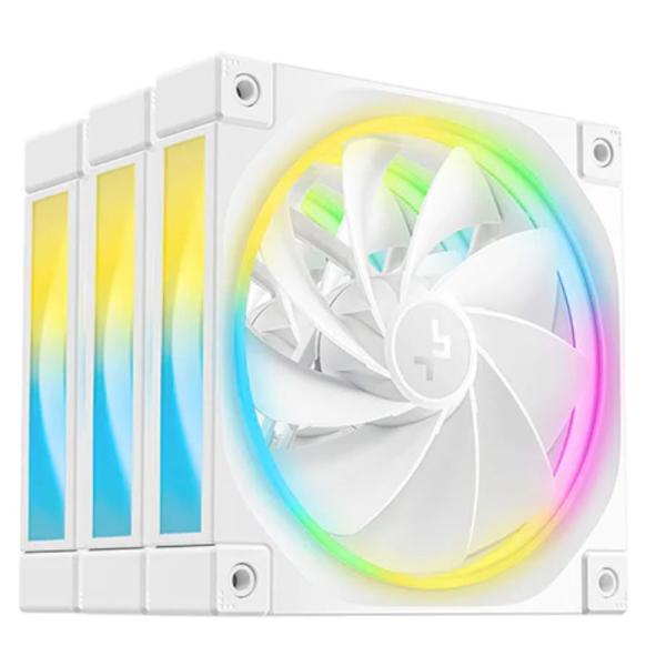 ABANICO ARGB DEEPCOOL FL12R 3IN1 WH 120MM  4 PIN PWM+ 3 PIN ARGB R-FL12R-WHAPN3-G BLANCO