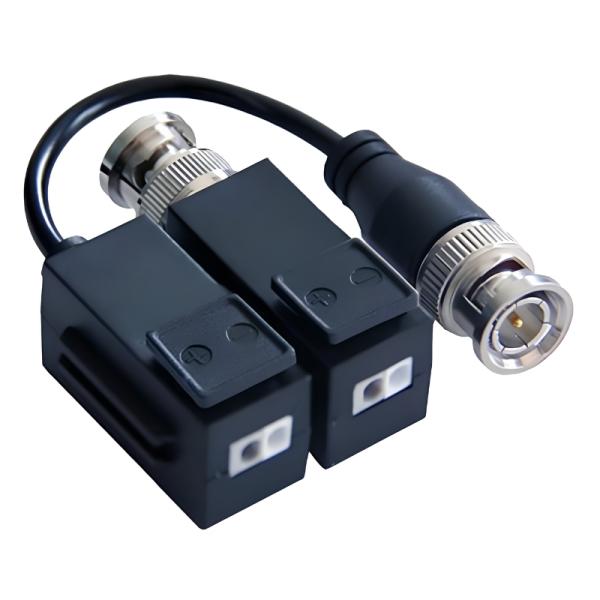 ADAPTADOR VIDEO BALUN TRANSMISOR DE SEÑAL HIKVISION 1/2/3/4/5/8MP HD-TVI/AHD/CVI/CVBS AUDIO OVER COXIALDS-1H18S/E DS-1H18S/ 307400306 NEGRO