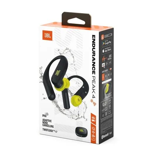Audifonos JBL Endurance Peak 4 True Wireless Deportivos Negro