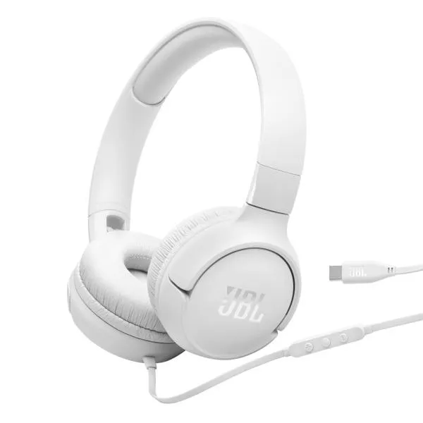 Audifonos JBL Tune 520C On-Ear USB-C Blanco