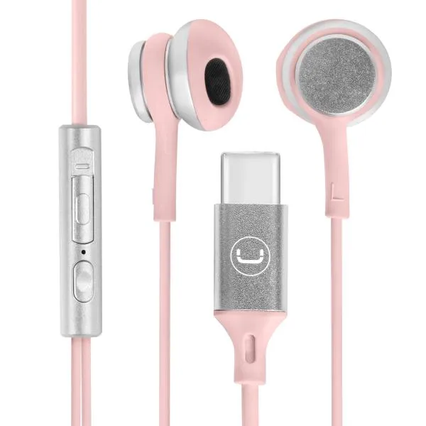 Audifonos USB-C In-Ear Ultra Rosa Unno Tekno