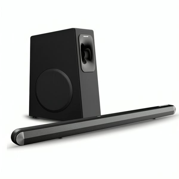 BARRA DE SONIDO MOONKI MX-SB140BT21 140W BLUETOOTH HDMI ARC OPTICAL AUX SUBWOOFER INALAMBRICO NEGRO