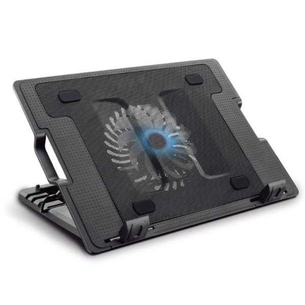 BASE ENFRIADORA PARA LAPTOP NOVA FHC78800002C COMPATIBILIDAD 15.6 PULG / 2 PUERTOS USB CON VENTILADOR DE 125MM NEGRO