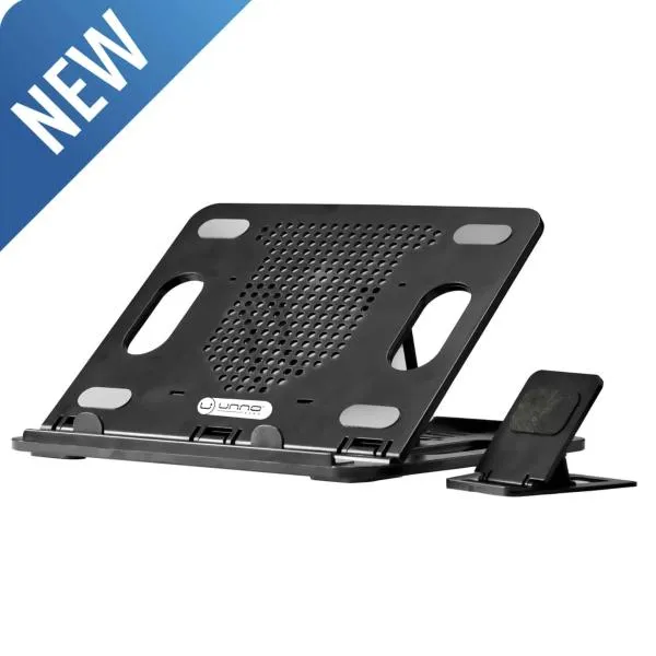 Base Ergonomica para Laptop 8 Niveles Unno Tekno NC6115BK