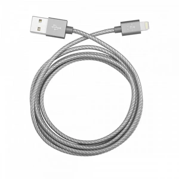 Cable Lightning Belkin Metalico para iPhone 1.2m Gris