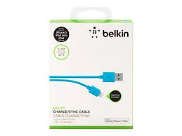 Cable Lightning Belkin para iPhone 1.2m 2.4A Azul
