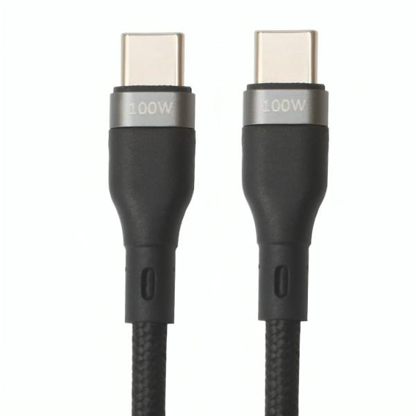 CABLE NOVA FAD32131002C USB-C A USB-C 100W 3M NYLON CARGA ULTRA RAPIDA NEGRO