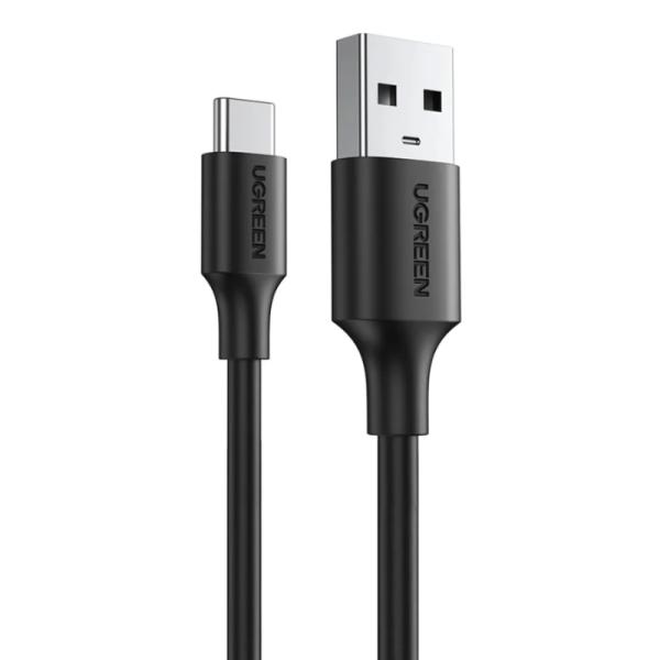 CABLE UGREEN US287 USB-A 2.0 A USB-C 2M CARGA RAPIDA 60118 NEGRO
