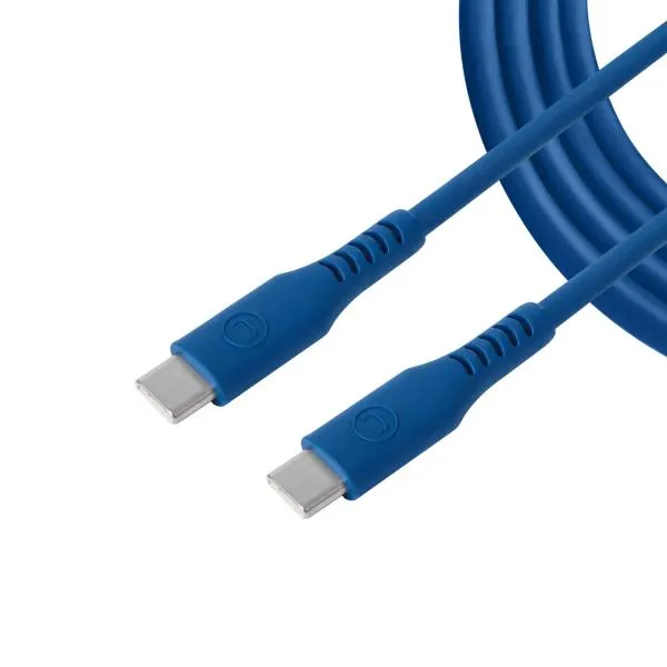 Cable USB-C 1.5m Silicona Azul Unno Tekno