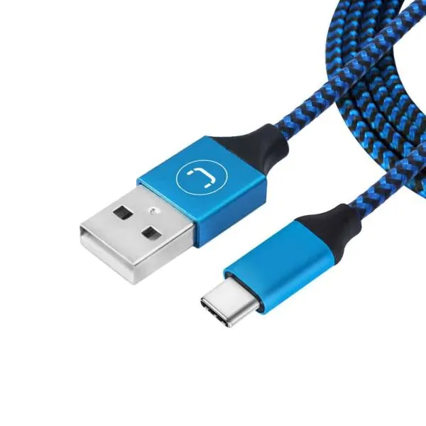 Cable USB-C 1.5m Trenzado Azul Unno Tekno