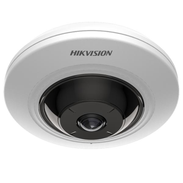 CAMARA FISHEYE  HIKVISION DS-2CD2955G0-ISU(1.05MM) (O-STD) (E) 5 MP H.265+ FOV 180 IR 8 M AUDIO MICRÓFONO INCORPORADO 311322801 BLANCO