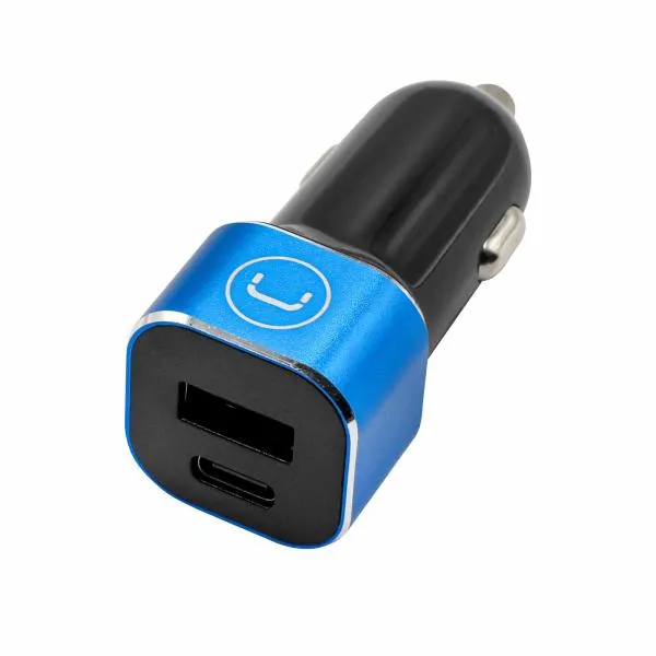 Cargador para Carro Doble Puerto USB-A USB-C PD28W Unno Tekno