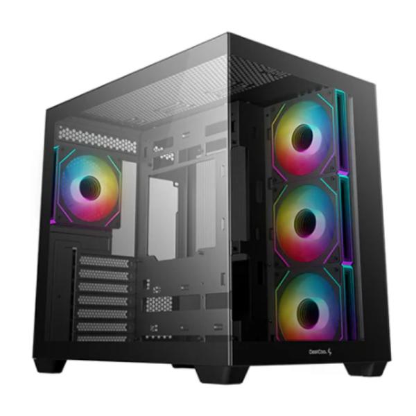 CASE DEEPCOOL CG530 4F MID TOWER VENTILADORES 4 DE 120MM CON VIDRIO LATERAL Y FRONTAL R-CG530-BKADA4-G-1 NEGRO