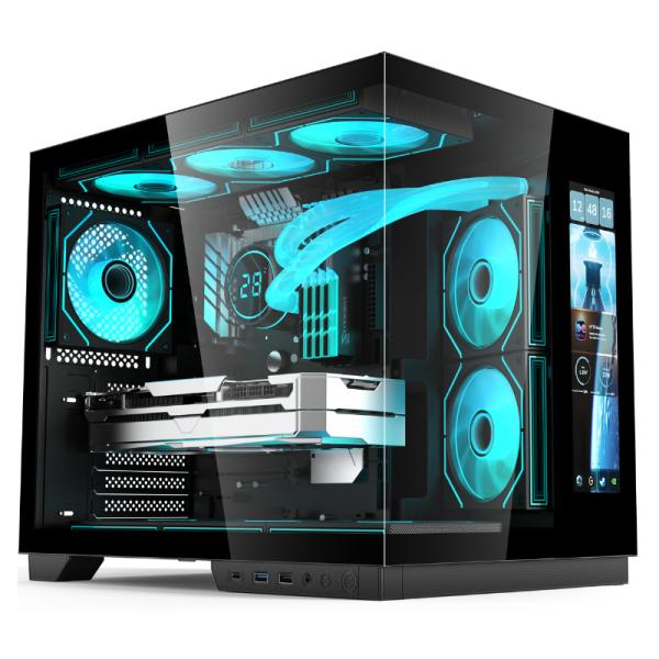CASE EAGLE WARRIOR CG01YJRA001C MID TOWER SIN VENTILACION INCLUIDA CON VIDRIO TEMPLADO SIN FUENTE DE PODER CON PANTALLA DE 11.8 PULG NEGRO