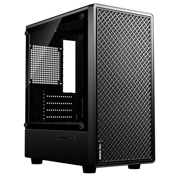 CASE EAGLE WARRIOR CG12ANRA001C MINI TOWER SIN VENTILACIÓN INCLUIDA CON PANEL LATERAL NEGRO