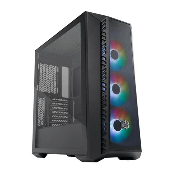 CASE GAMING RGB COOLER MASTER MASTERBOX 520 MESH MID TOWER VENTILADORES 3 DE 120MM CON VIDRIO LATERAL Y MALLA FRONTAL  MB520-KGNN-S00 NEGRO