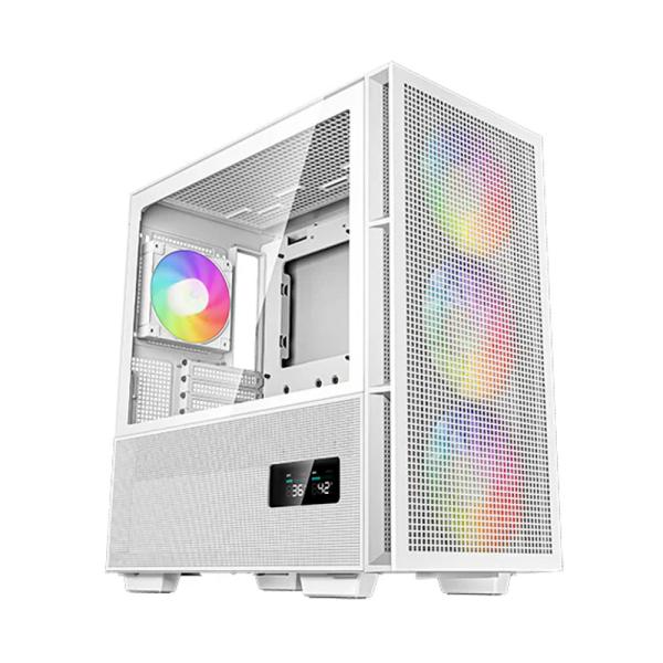 CASE GAMING RGB DEEPCOOL CH560 DIGITAL MID TOWER 3 VENTILADORES DE 140MM Y 1 DE 120MM CON VIDRIO LATERAL Y MALLA FRONTAL R-CH560-WHAPE4D-G1 BLANCO