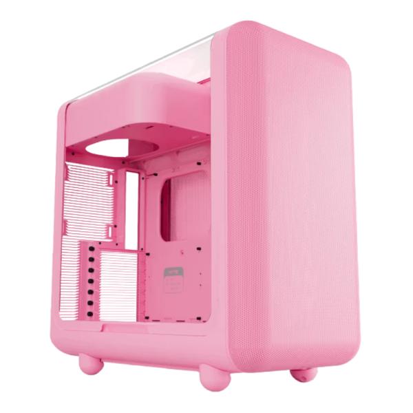 CASE HYTE X50 MID TOWER SIN VENTILACIÓN INCLUIDA CON PANEL LATERAL CS-HYTE-X50G-SM ROSADO