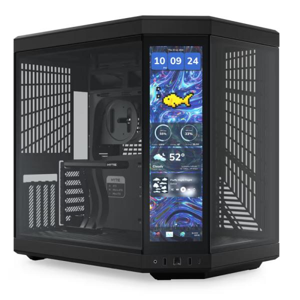 CASE HYTE Y70 TOUCH INFINITE MID TOWER SIN VENTILACIÓN INCLUIDA CON PANTALLA TÁCTIL 14.9 PULG GEN 3 CS-HYTE-Y70TTI-BB NEGRO