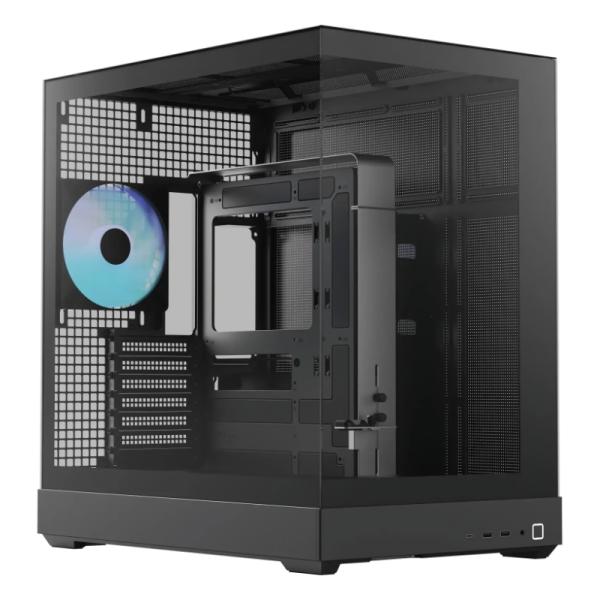 CASE RGB APNX V2-F-BK-V1 MID TOWER 4 VENTILADORES CON PANEL FRONTAL Y LATERAL APCM-VI03143.11 NEGRO