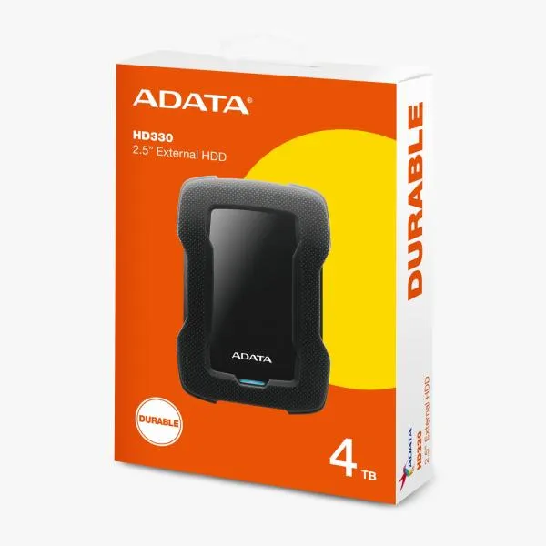 Disco Duro Externo ADATA HD330 4TB USB 3.2 Antigolpes Negro