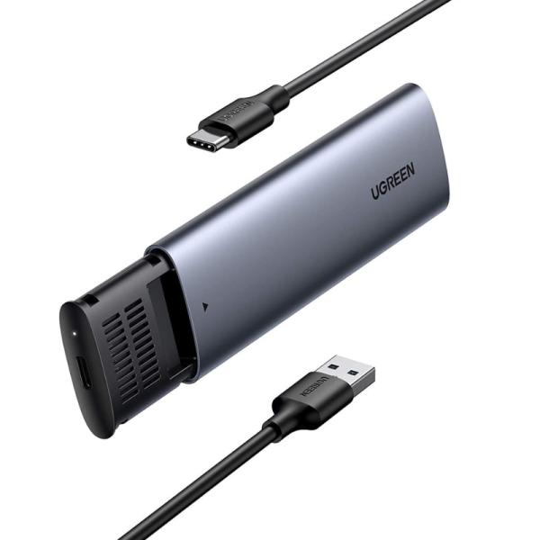 ENCAPSULADOR UGREEN CM400 USB-C A USB-C 3.0 M.2 SATA SSD NGFF 5GBPS CABLE 50CM 10903