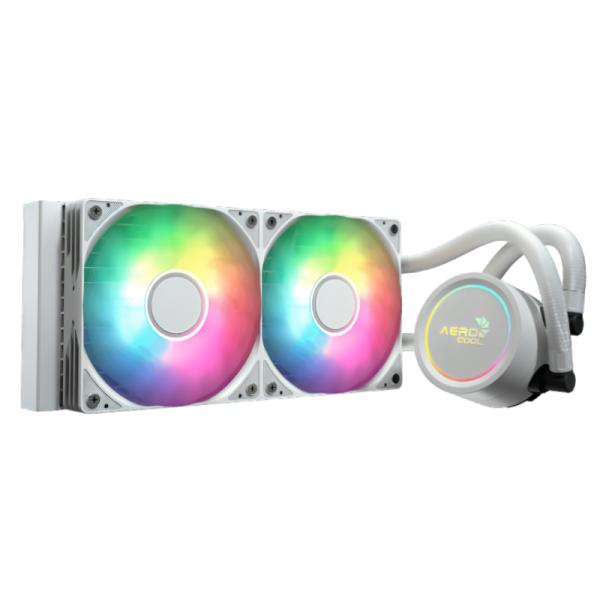 ENFRIAMIENTO LIQUIDO RGB AEROCOOL ABYSS L240R WHT AIO 240MM LGA115X-1851/ AM5/AM4 ACLA-AB24117.21 BLANCO