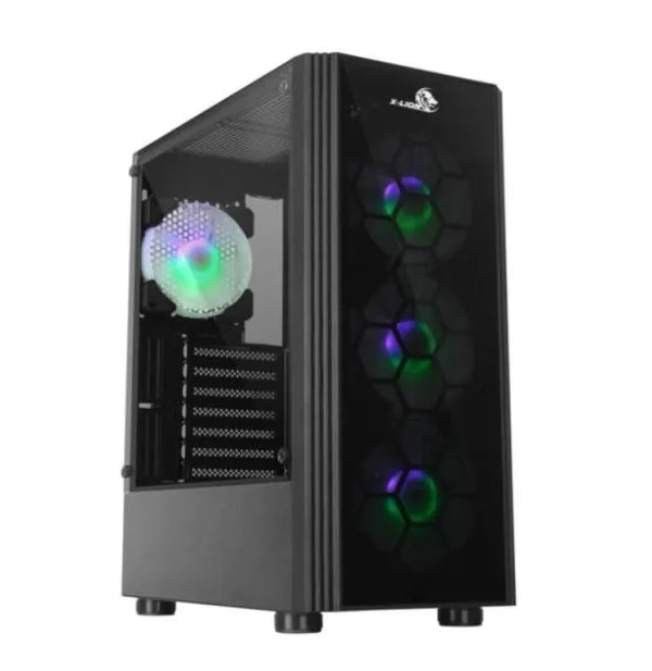 Gabinete PC X-LION HF-620 Gaming Mid Tower Vidrio Templado