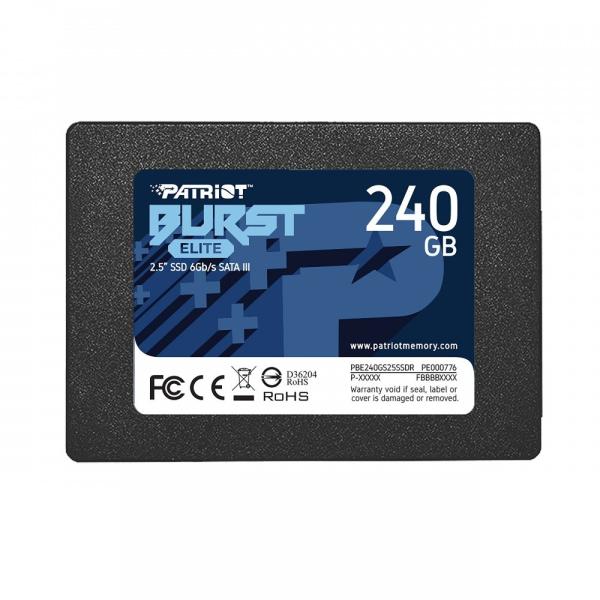 HD INTERNO SOLIDO 240GB PATRIOT BURST ELITE 2.5 PULG PBE240GS25SSDR NEGRO