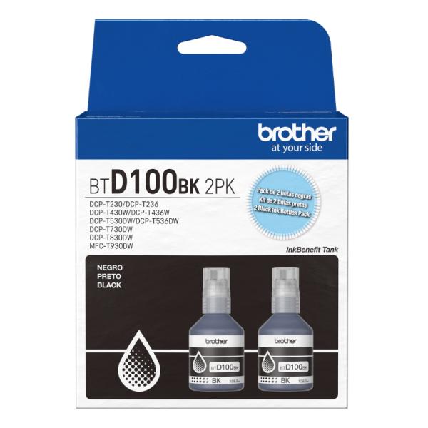KIT DE TINTA 2 RECARGAS BTD100BK2PKMEX INKBENEFIT NEGRO