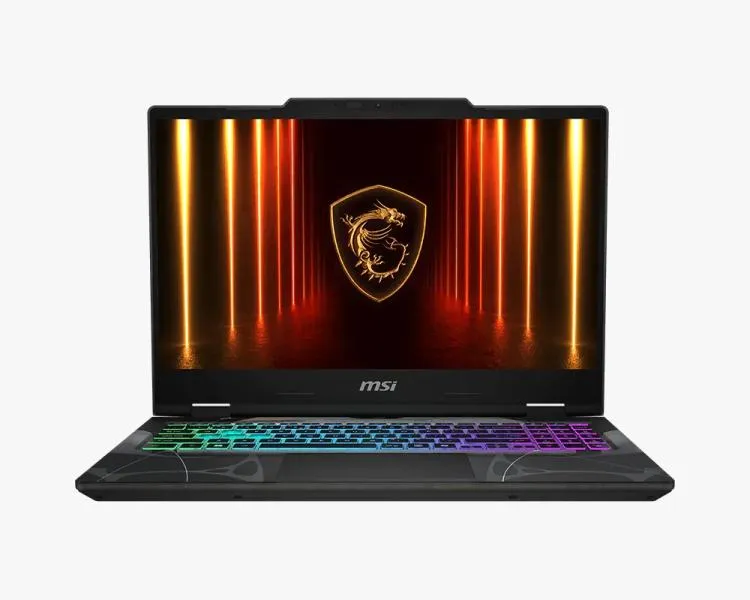 Laptop Gaming MSI Cyborg 15 B2RWFKG Core 7 240H 16GB 512GB SSD RTX 5060 8GB 15.6" 144Hz Windows 11 Teclado Ingles Translucent Black