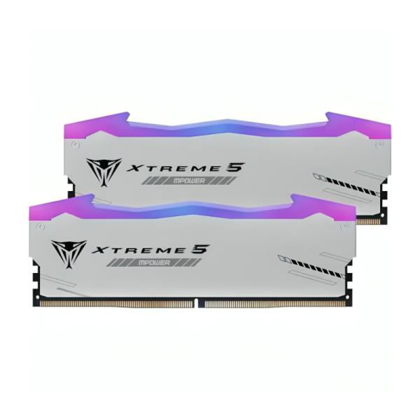 MEMORIA RAM PC  32GB PATRIOT VIPER XTREME 5 RGB PVXR532G64C32KM DDR5 6400 MHZ CL32 1.4 V NEGRO DIMM 288 PINES BLANCO