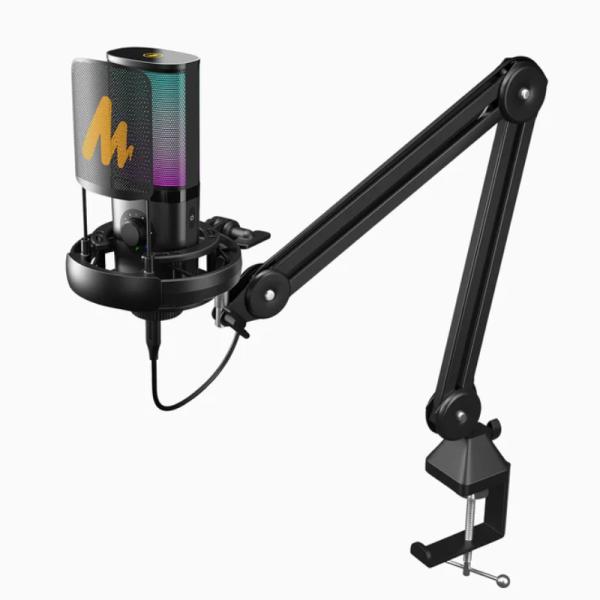 MICRÓFONO GAMING MAONO PM450S USB / USB C CON BRAZO ARTICULADO NEGRO