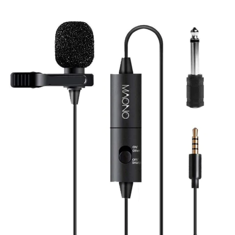 MICRÓFONO MAONO AU-100 3.5MM / USB LAVALIER OMNIDIRECCIONAL NEGRO