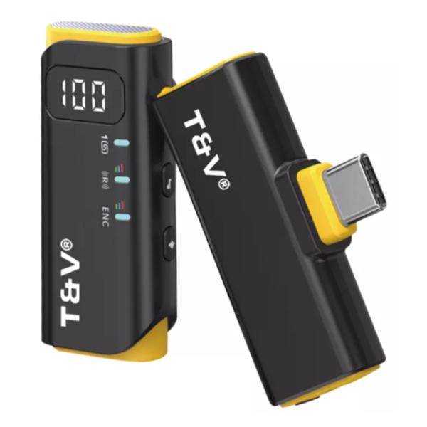 MICRÓFONO THONET & VANDER VX350 INALÁMBRICO USB-C LAVALIER CON CANCELACIÓN DE RUIDO HK096-03681 NEGRO