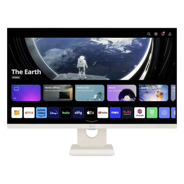 MONITOR 27 PULG LG 27SR50F-W 1920 x 1080  5MS 50/60HzHz HDMI USB FHD IPS WITH WEBOS SMART