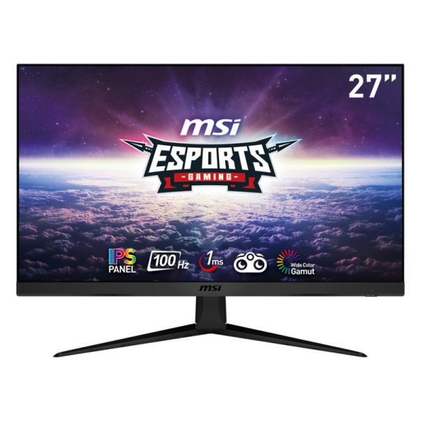 MONITOR 27 PULG MSI G2712V 1920 x 1080 100HZ 1MS FHD IPS PANEL PLANO FLAT HDMI DISPLAY PORT ADAPTIVE SYNC 9S6-3CD41T-003