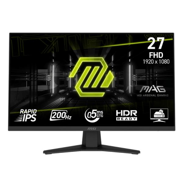 MONITOR GAMING MSI MAG 274F 27 PULG PLANO 1920 X 1080 200 HZ ANTI-GLARE HDMI Y DP 9S6-3CE41H-004 NEGRO