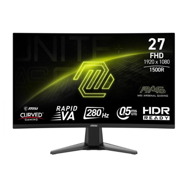 MONITOR MSI CURVO 27 PULG MAG 276CXF 1920 X 1080 VA 280HZ ADAPTIVE-SYNC HDMI Y DISPLAYPORT 9S6-3CE01M-017 NEGRO