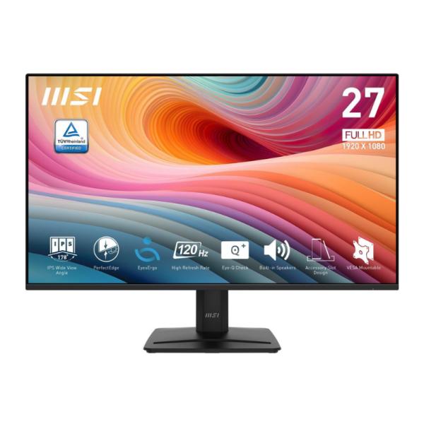 MONITOR MSI PLANO 27 PULG PRO MP275 E2 1920 X 1080 IPS 120HZ FREESYNC HDMI Y VGA NEGRO NEGRO