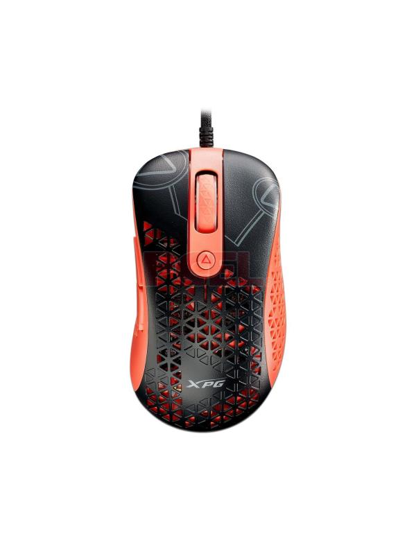 MOUSE GAMING RGB ADATA XPG SLINGSHOT ALÁMBRICO USB 12000 DPI SLINGSHOT-BK/OGCWW NEGRO / NARANJA