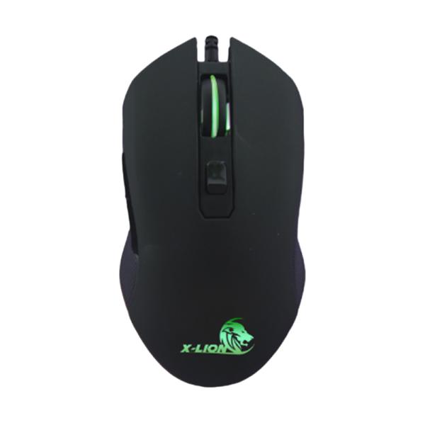 MOUSE GAMING X-LION MS-700 ALÁMBRICO USB 3200 DPI NEGRO