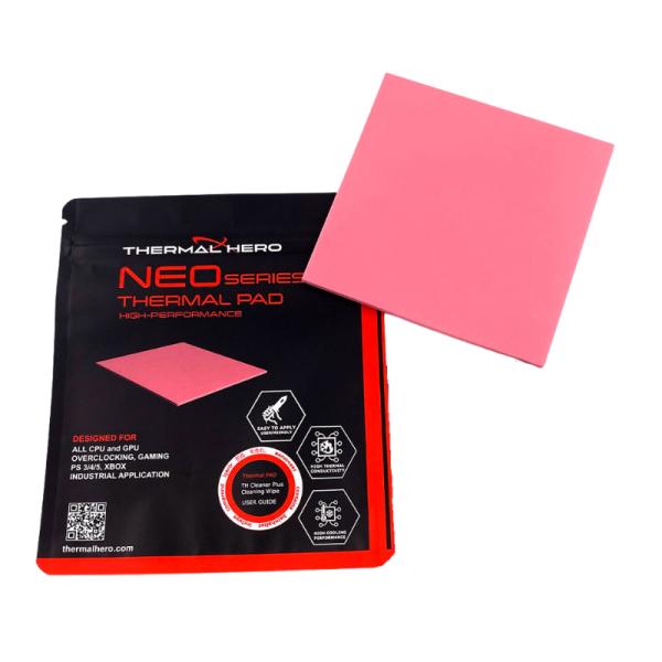 PARCHE TÉRMICO THERMAL HERO NEO PAD 3W/M K 1.0MM CPU/GPU 100x100MM TH-412110 ROSADO