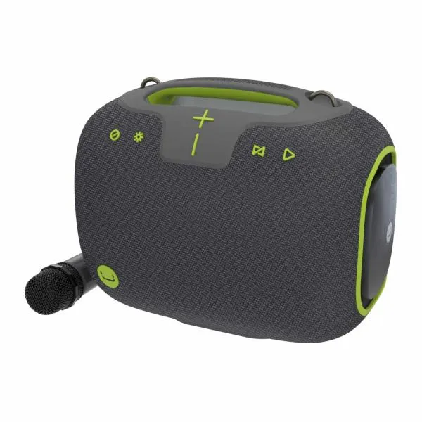 Parlante Bluetooth PartyFuel TWS 80W IPX5 Gris Unno Tekno