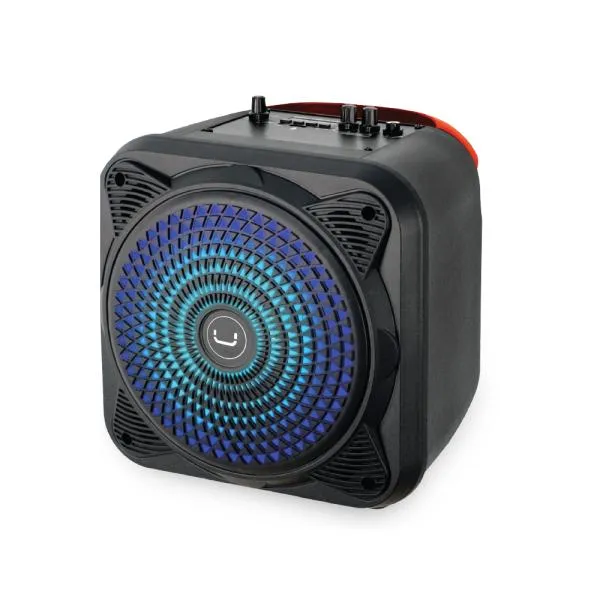 Parlante Bluetooth SoundBlast 8" con Microfono y Luces Negro Unno Tekno