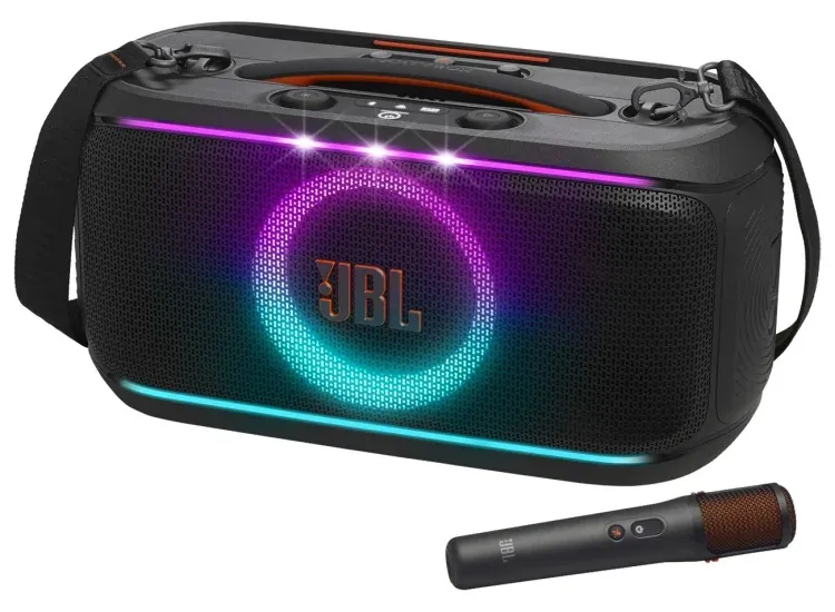 Parlante JBL PartyBox On-The-Go 2 Bluetooth 100W 1 Micrófono Negro