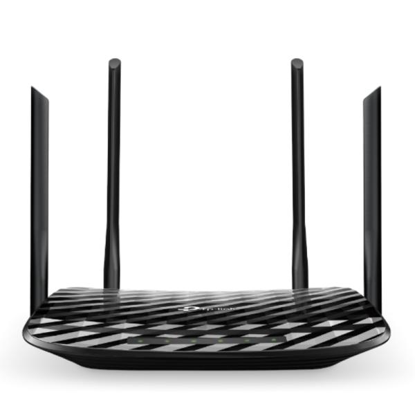 ROUTER TP LINK ARCHER C6 DUAL BAND 2.4/5 GHZ 1200 MBPS WIFI 5 MU-MIMO PUERTOS WAN / LAN NEGRO