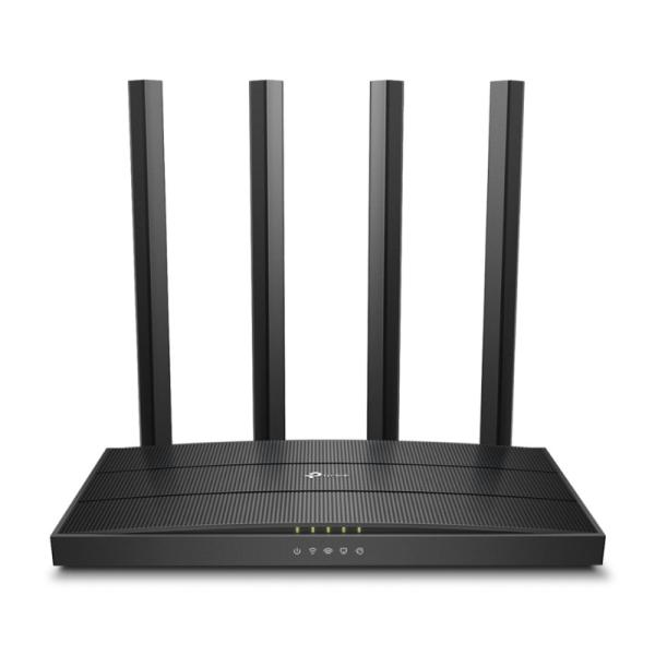ROUTER TP LINK ARCHER C80 DUAL BAND 2.4/5 GHZ 1900 MBPS WIFI 5 MU MIMO PUERTOS WAN / LAN NEGRO
