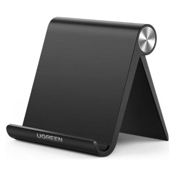 SOPORTE DE ESCRITORIO UGREEN LP115 PARA TELEFONO / TABLET PLEGABLE MULTIÁNGULO COMPATIBLE 4 PULG A 12.9 PULG 50748 NEGRO