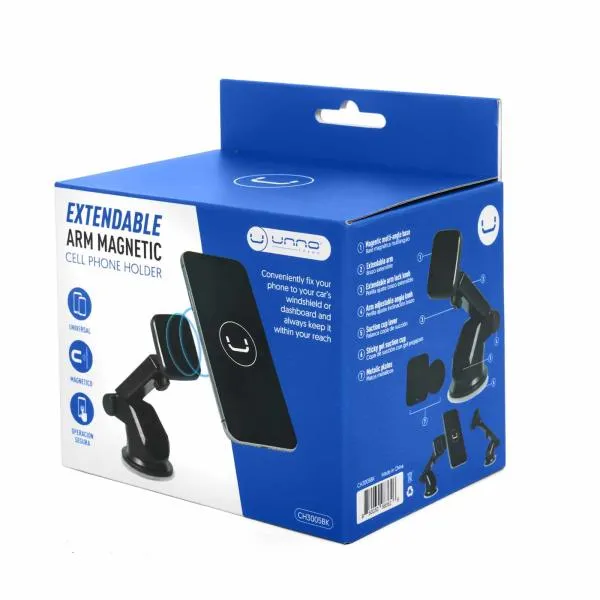 Soporte Magnético para Celular con Brazo Extensible para Auto Unno Tekno